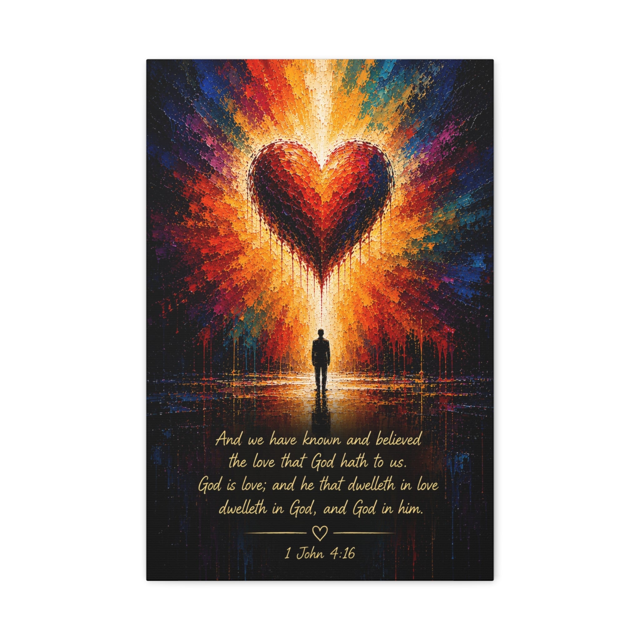 Christian Canvas Wall Art - "God is Love" (1 John 4:16)