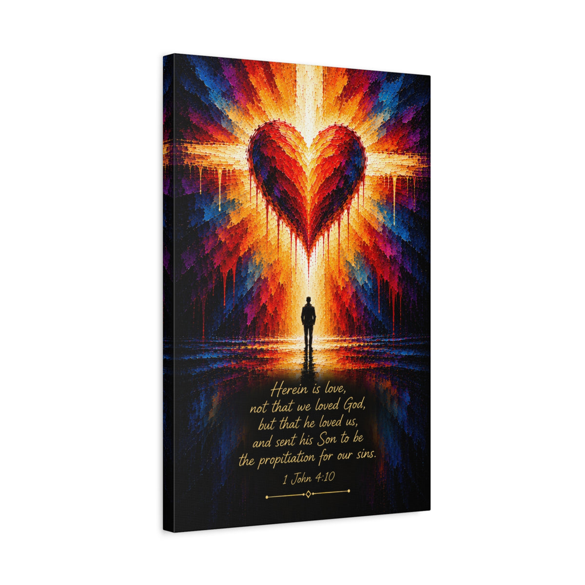 God Loves Us Christian Canvas | 1 John 4:10