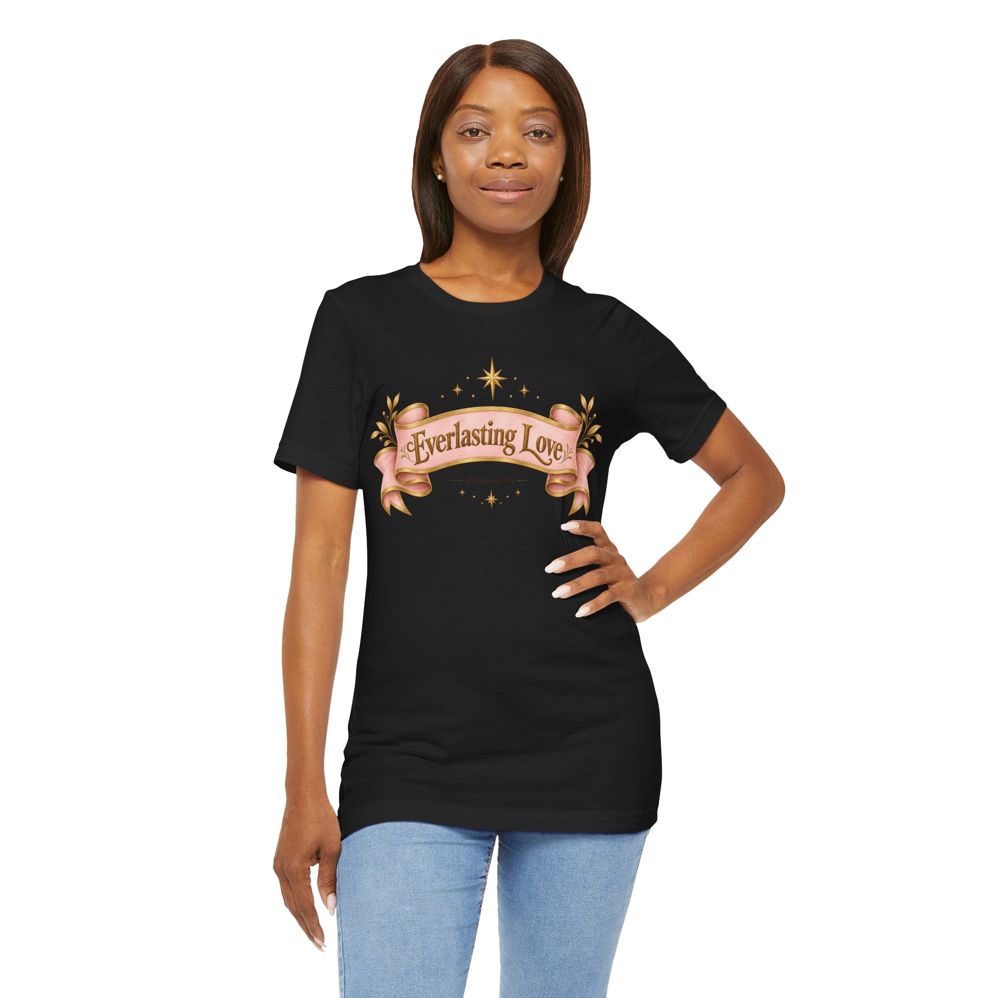 "Everlasting Love" — Vintage Ribbon Heart Graphic T-Shirt