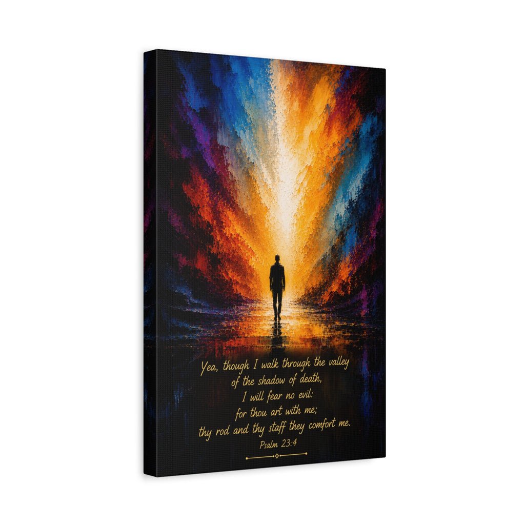 Christian Canvas Wall Art - "Fearless" (Psalm 23:4)