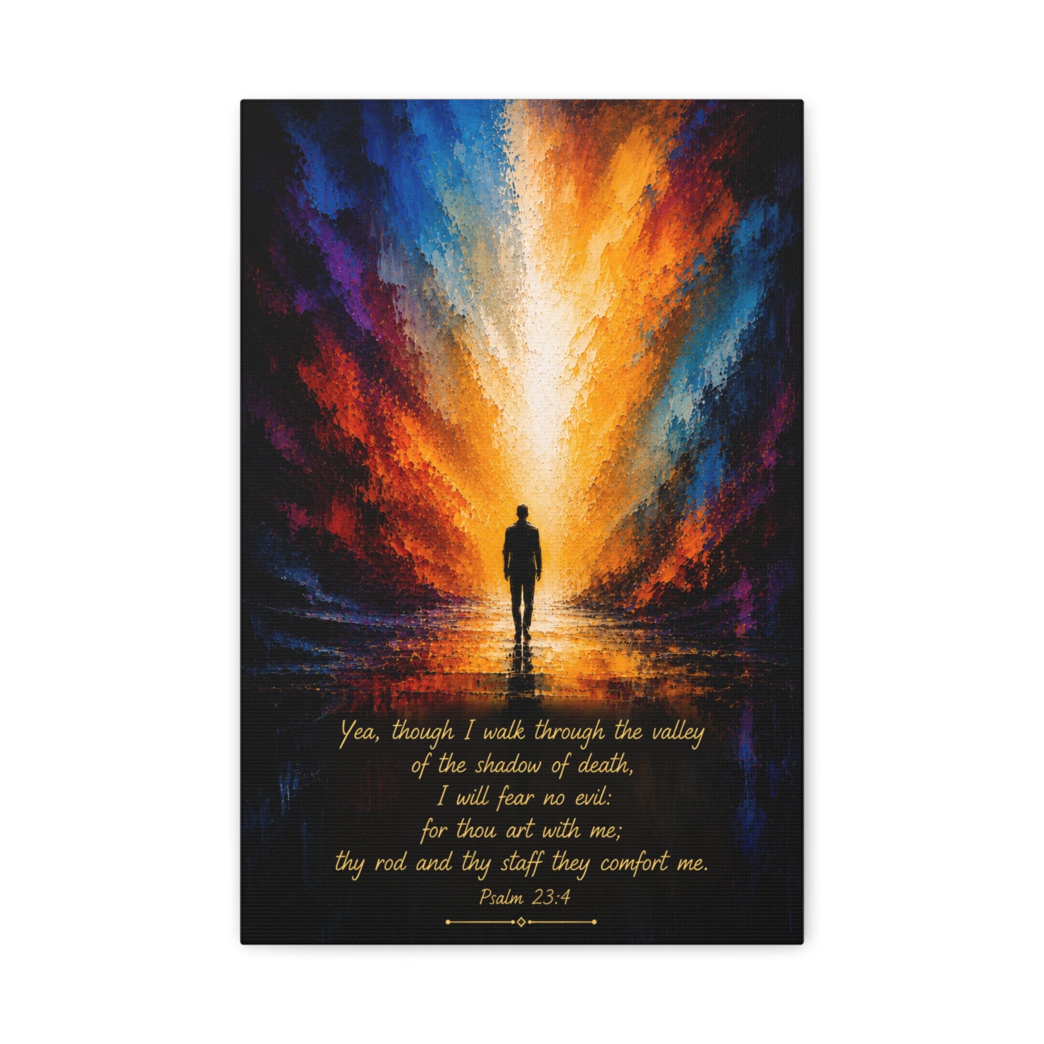 Christian Canvas Wall Art - "Fearless" (Psalm 23:4)
