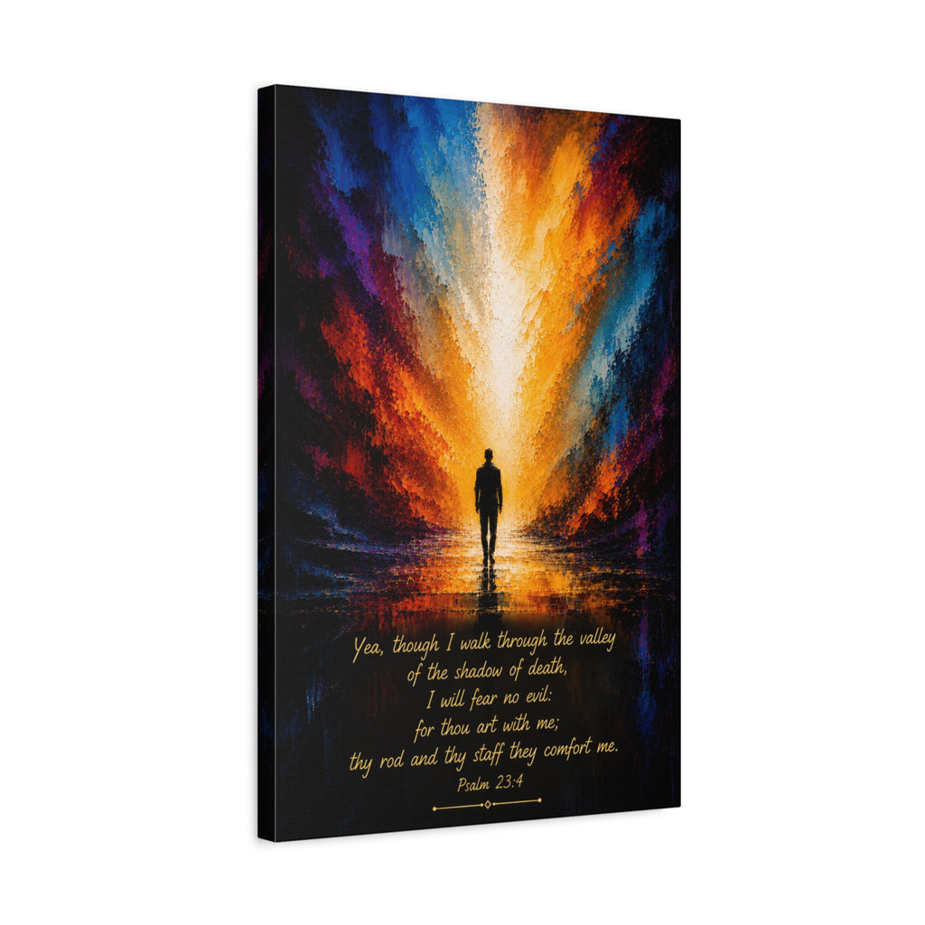 Christian Canvas Wall Art - "Fearless" (Psalm 23:4)