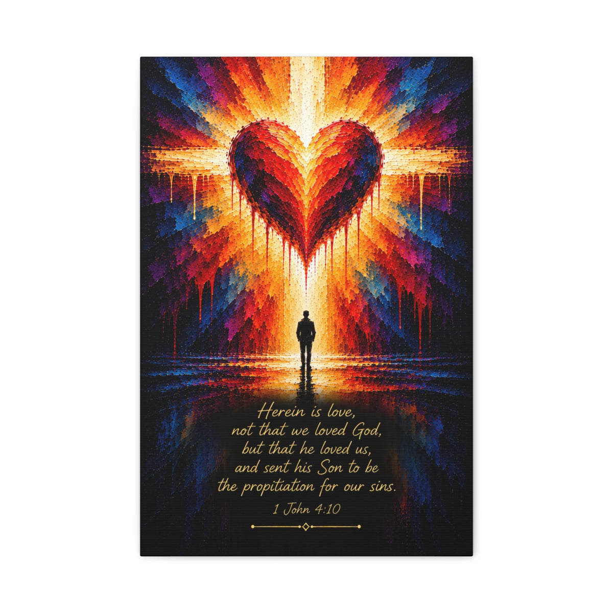 God Loves Us Christian Canvas | 1 John 4:10