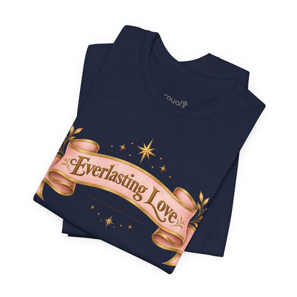 "Everlasting Love" — Vintage Ribbon Heart Graphic T-Shirt