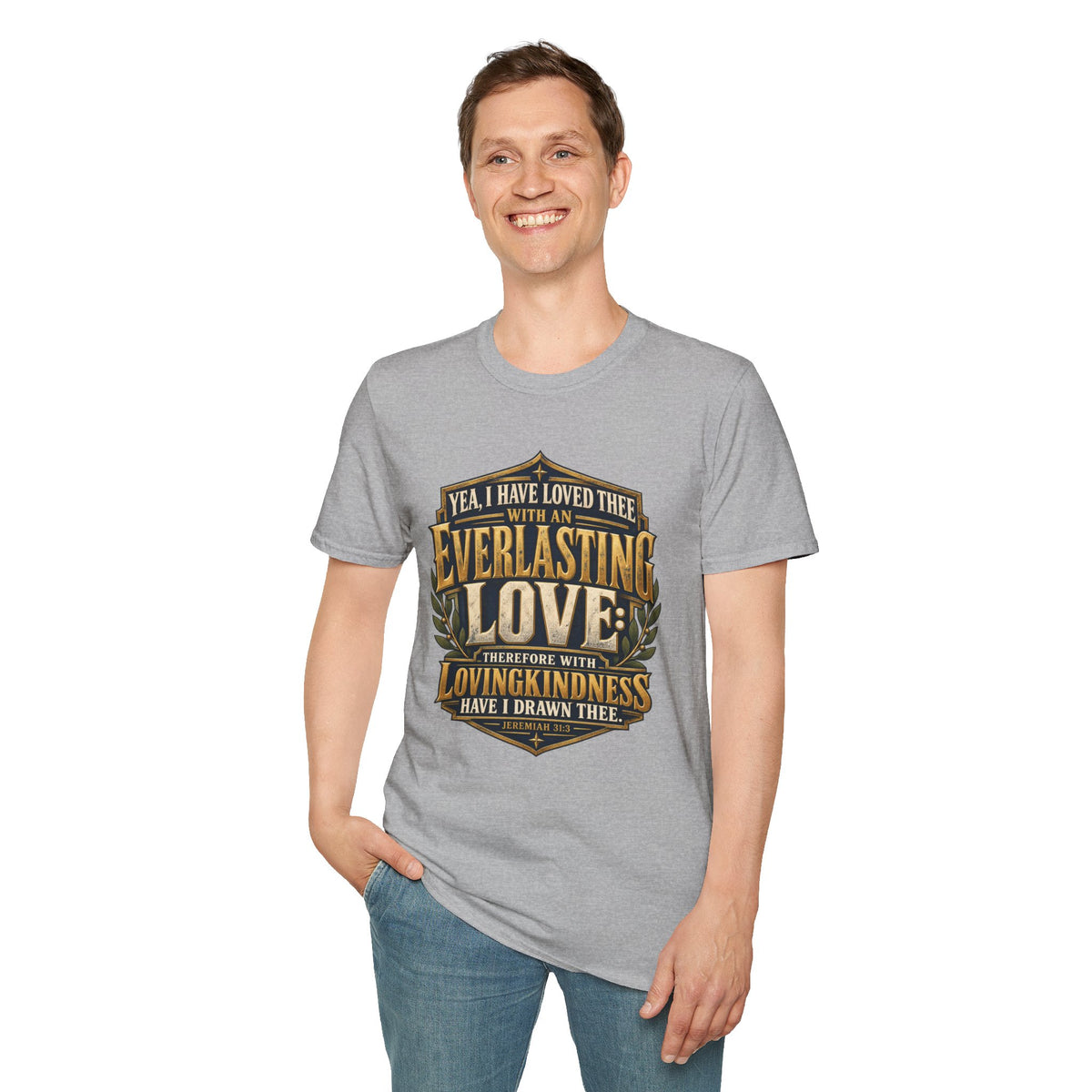 Everlasting Love Men’s Christian T-Shirt | Jeremiah 31:3