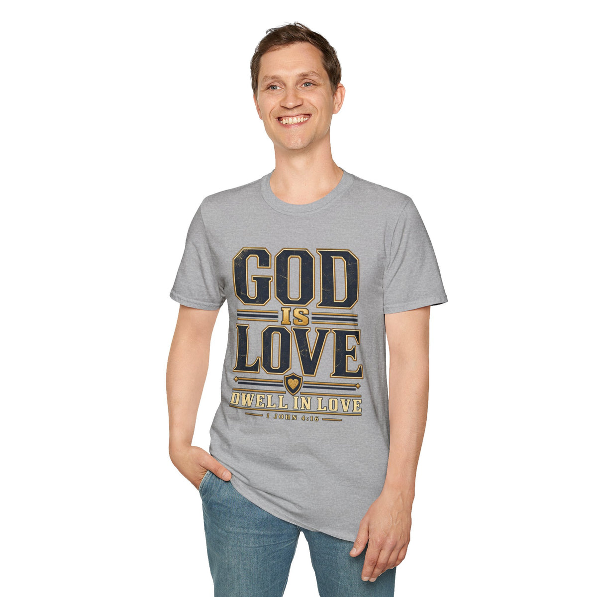 God Is Love Men’s Christian T-Shirt | 1 John 4:16