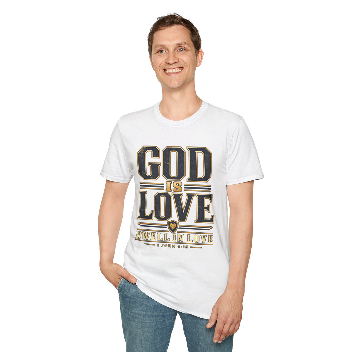 God Is Love Men’s Christian T-Shirt | 1 John 4:16
