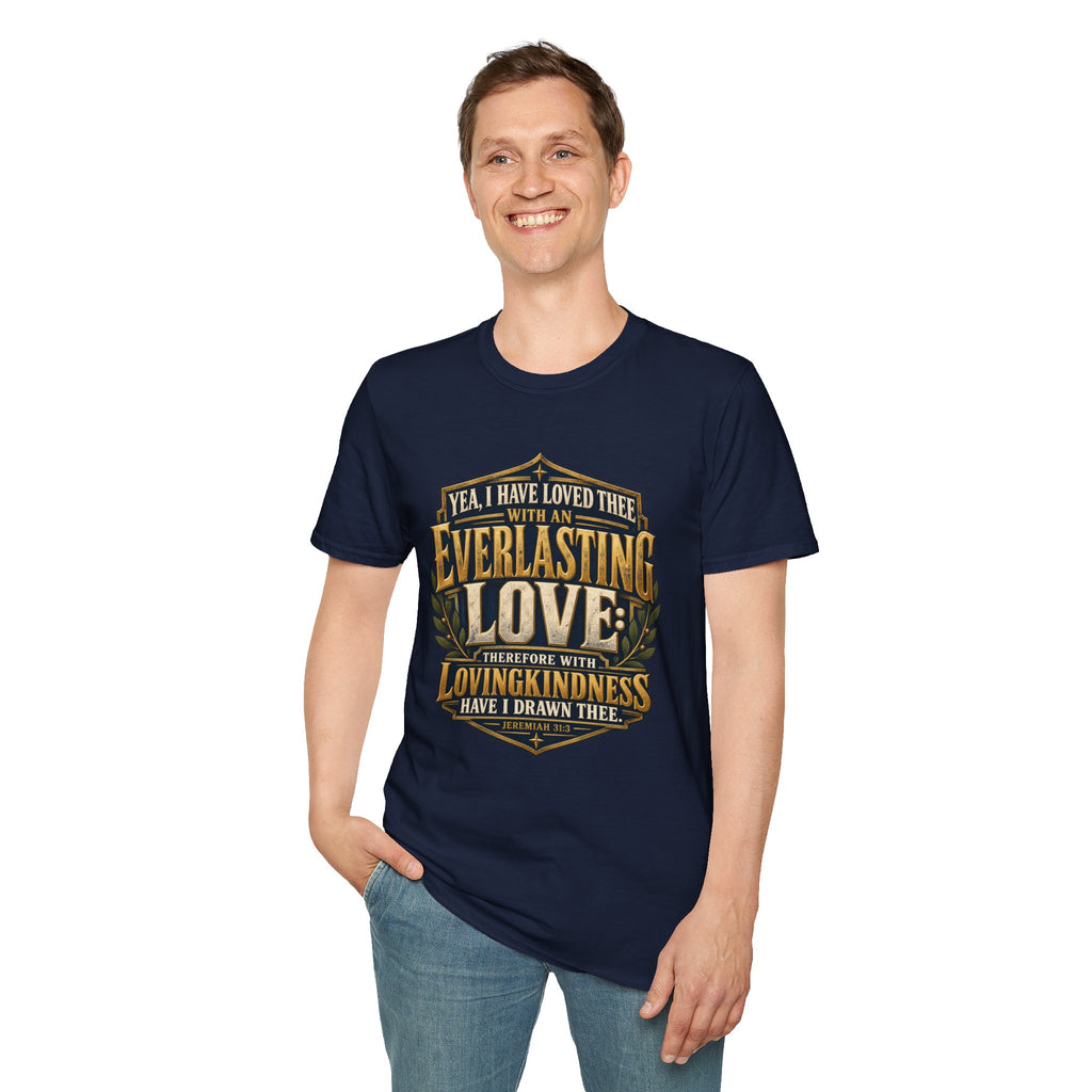 Everlasting Love Men’s Christian T-Shirt | Jeremiah 31:3