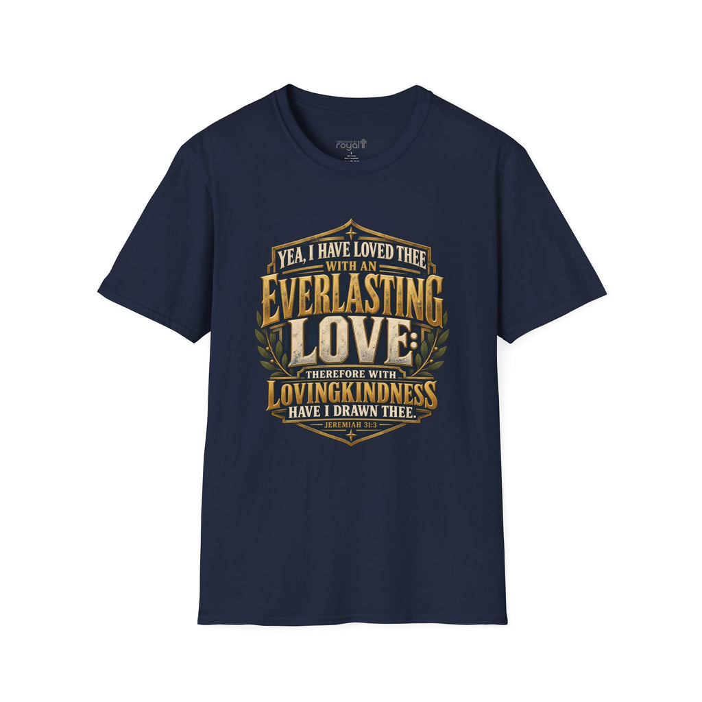 Everlasting Love Men’s Christian T-Shirt | Jeremiah 31:3