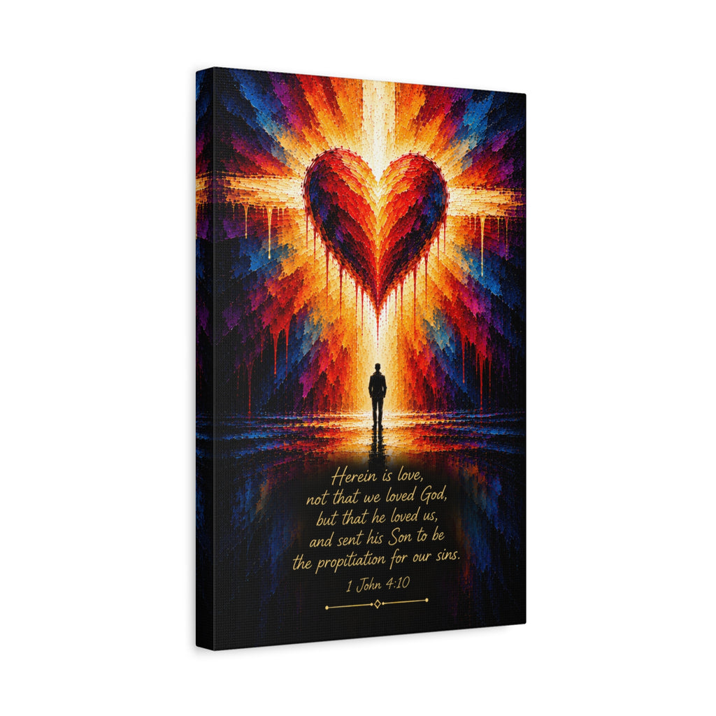 God Loves Us Christian Canvas | 1 John 4:10