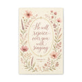 Christian Canvas Wall Art — "He Will Rejoice Over You with Singing"