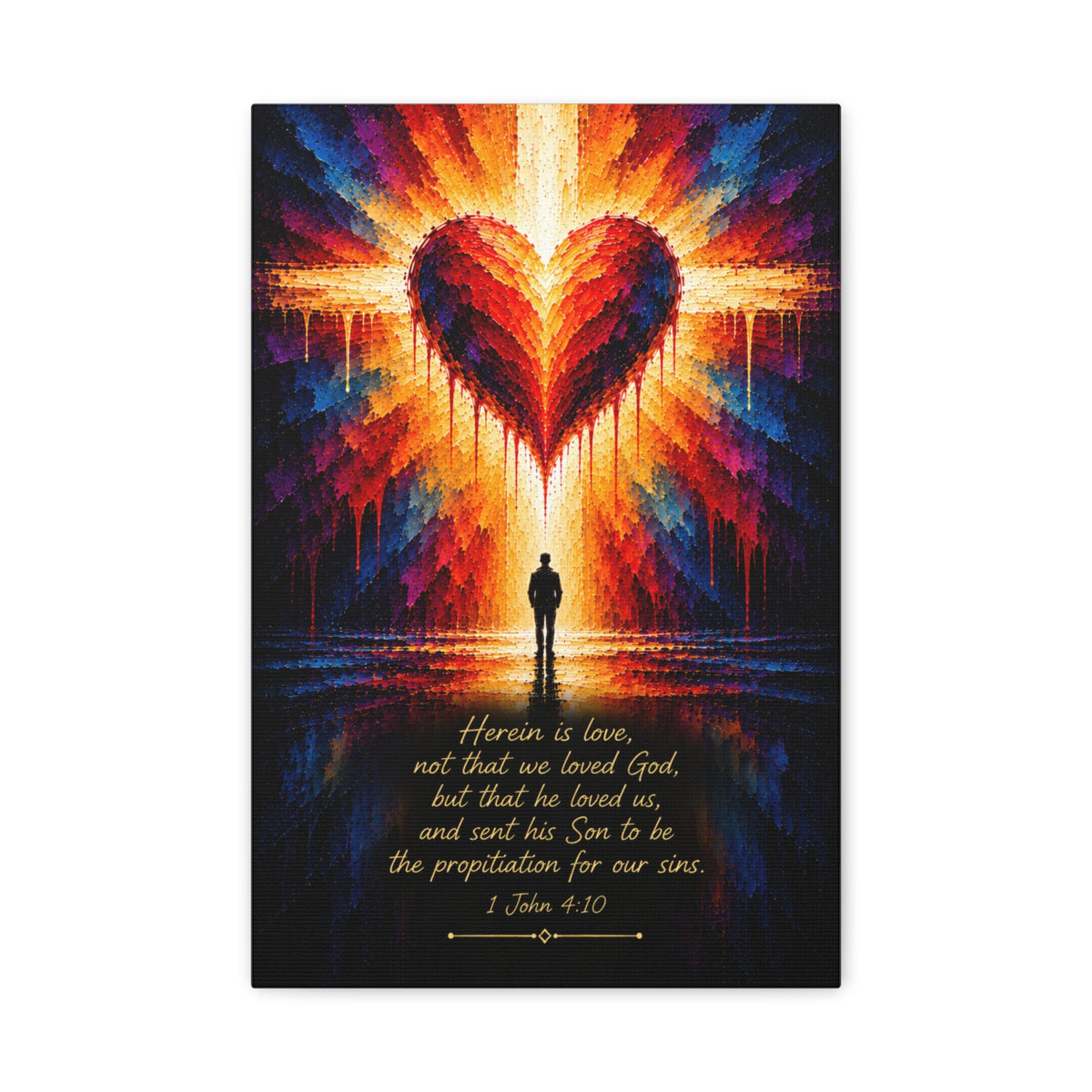 God Loves Us Christian Canvas | 1 John 4:10