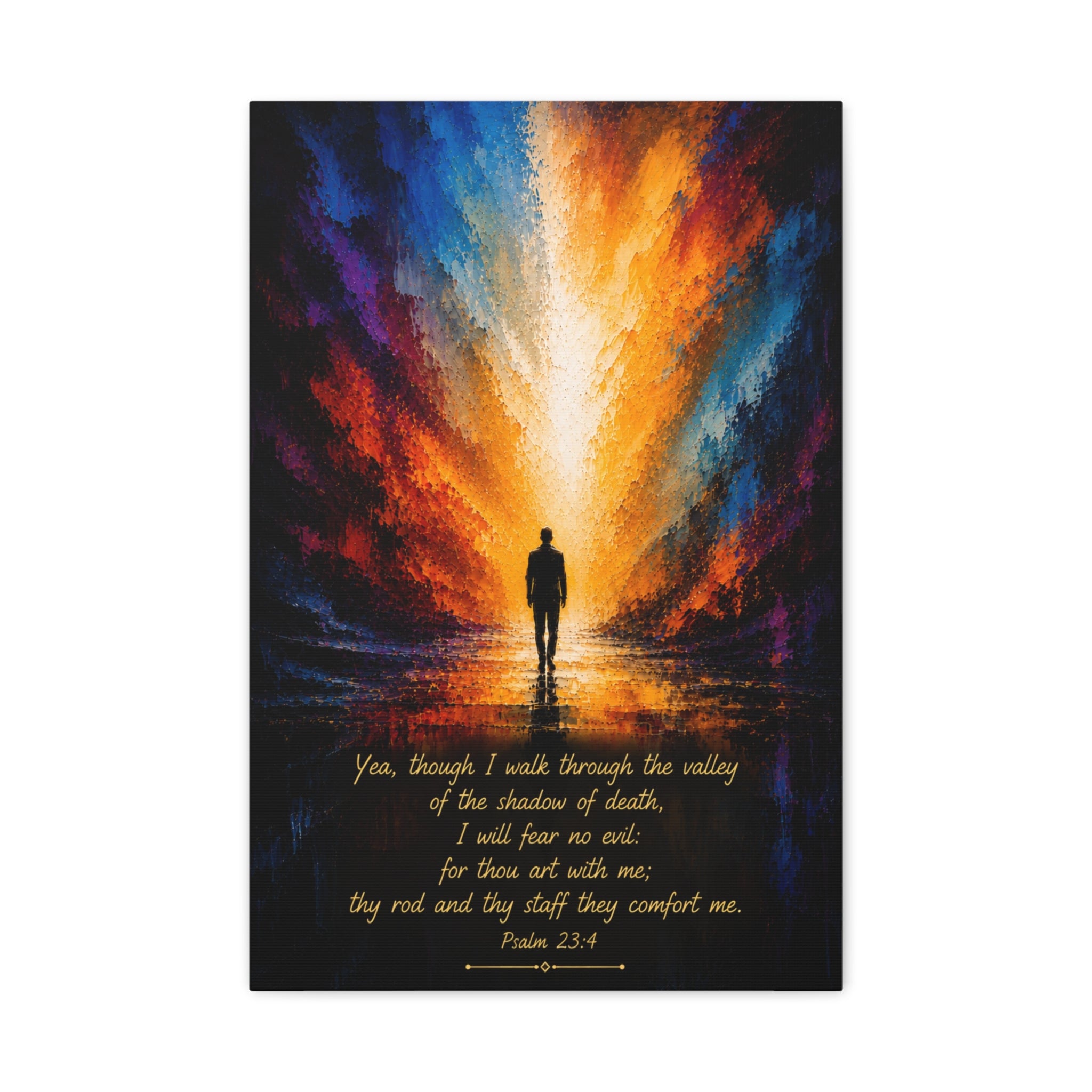 Christian Canvas Wall Art - "Fearless" (Psalm 23:4)