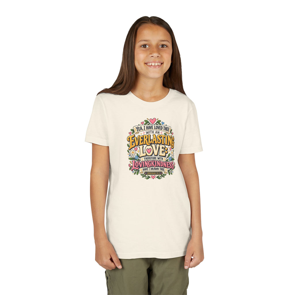 Everlasting Love Girls’ Christian T-Shirt | Jeremiah 31:3